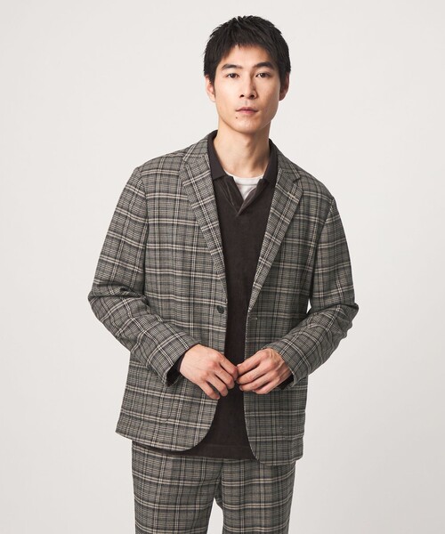 green label relaxing(グリーンレーベルリラクシング)の「ウォッシャブル フラノ リラックス ジャケット -ストレッチ-(テーラードジャケット・メンズ・ブラウン/ネイビー/ダークグレー・S/M/L/XL)」の6枚目の写真