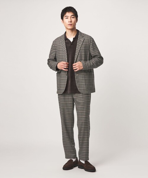 green label relaxing(グリーンレーベルリラクシング)の「ウォッシャブル フラノ リラックス ジャケット -ストレッチ-(テーラードジャケット・メンズ・ブラウン/ネイビー/ダークグレー・S/M/L/XL)」の7枚目の写真