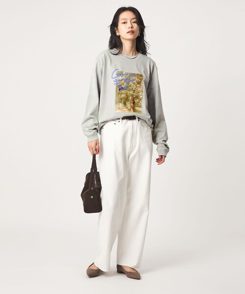 Various Timeless Arts(ヴァリアスタイムレスアーツ)の「【別注】<Various Timeless Arts>プリント ロングスリーブTシャツ(Tシャツ/カットソー・レディース・ワインレッド/オフホワイト/ライトグレー・FREE)」の5枚目の写真