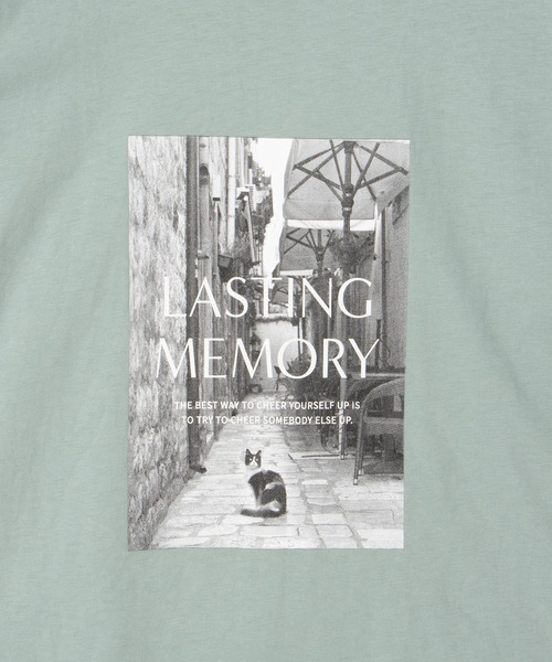 Honeys(ハニーズ)の「フォトプリントTシャツ(Tシャツ/カットソー・レディース・オフホワイト/モカ/ブラック/ダークグリーン系1/ダークオレンジ・L/M/LL)」の22枚目の写真