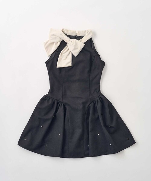 Belle Charme（ベルシャルム）の「【Belle Charme】Velour Ribbon Jewel Onepiece（ワンピース・レディース・グレー/ボルドー/ブラック・FREE）」の19枚目の写真