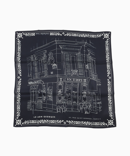 EDIFICE(エディフィス)の「GIFT SHOP (ギフトショップ) Le Bon George The Silk Bandana(バンダナ/スカーフ・メンズ・ネイビー・FREE)」の2枚目の写真