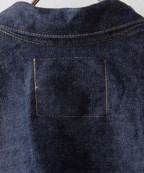 orSlow（オアスロウ）の「orSlow/オアスロウ TYPE1 40'S PLEATED FRONT BLOUSE ワンウォッシュ デニムジャケット 2026年 夏 夏服 秋服（デニムジャケット・メンズ・ブルー・2/4/3）」の4枚目の写真