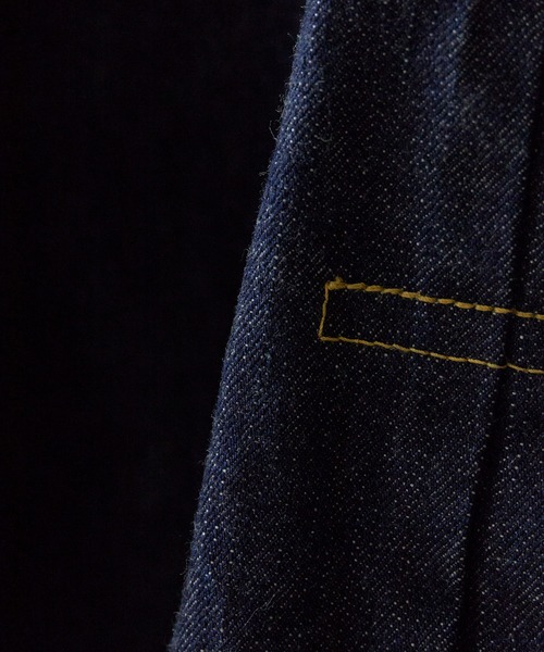 orSlow（オアスロウ）の「orSlow/オアスロウ TYPE1 40'S PLEATED FRONT BLOUSE ワンウォッシュ デニムジャケット 2026年 夏 夏服 秋服（デニムジャケット・メンズ・ブルー・2/4/3）」の2枚目の写真