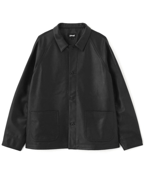Schott(ショット)の「SCHOTT-LAMB LEATHER COVERALL JACKET(ライダースジャケット・メンズ・ブラック・L/XL)」の1枚目の写真