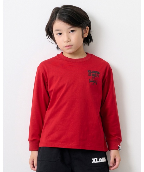 XLARGE KIDS(エクストララージキッズ)の「バックプリント長袖Tシャツ(Tシャツ/カットソー・キッズ・ブラック/ワインレッド・110cm/90cm/80cm/140cm/130cm/100cm/120cm)」の2枚目の写真
