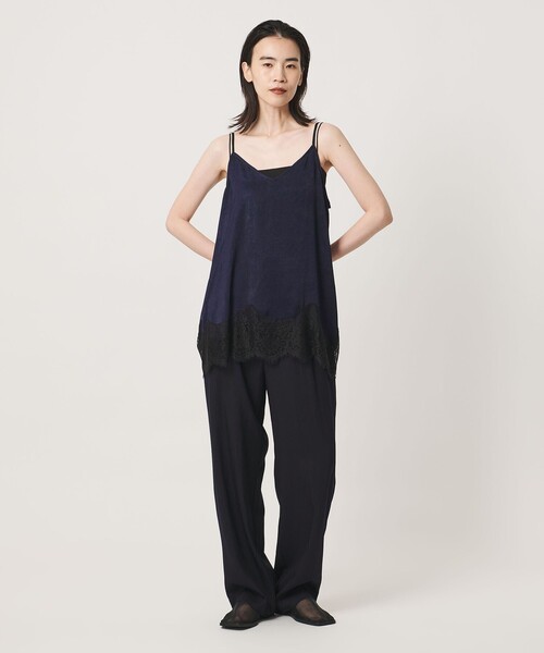 MARW UNITED ARROWS(マルゥ ユナイテッドアローズ)の「<MARW UNITED ARROWS>タック テーパード パンツ(スラックス・レディース・ネイビー/モカ・38/36)」の4枚目の写真