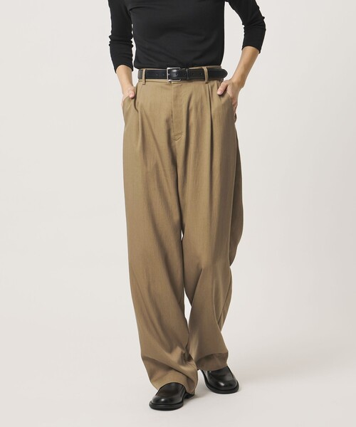 MARW UNITED ARROWS(マルゥ ユナイテッドアローズ)の「<MARW UNITED ARROWS>タック テーパード パンツ(スラックス・レディース・ネイビー/モカ・38/36)」の5枚目の写真