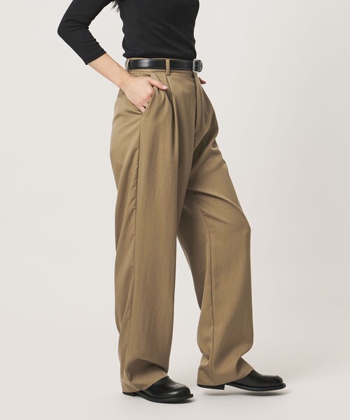 MARW UNITED ARROWS(マルゥ ユナイテッドアローズ)の「<MARW UNITED ARROWS>タック テーパード パンツ(スラックス・レディース・ネイビー/モカ・38/36)」の6枚目の写真
