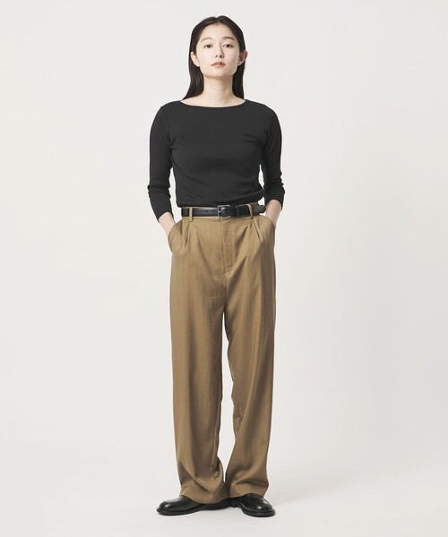 MARW UNITED ARROWS(マルゥ ユナイテッドアローズ)の「<MARW UNITED ARROWS>タック テーパード パンツ(スラックス・レディース・ネイビー/モカ・38/36)」の7枚目の写真