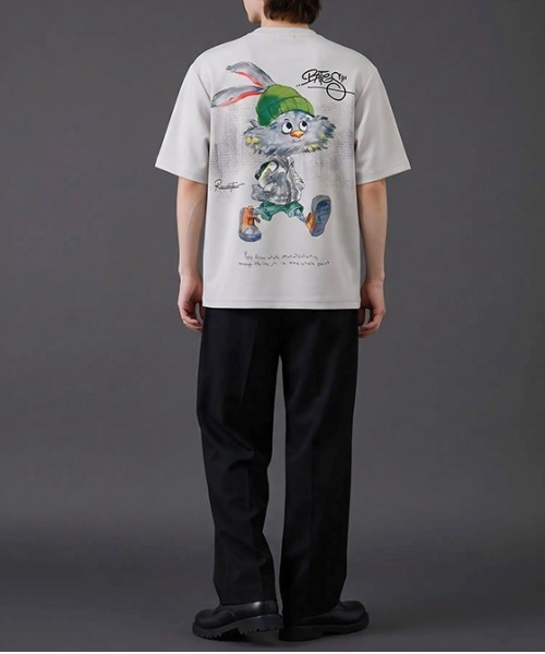 revertical（リバーティカル）の「ラビット キャラクター アートグラフィック バックプリント 半袖Tシャツ（Tシャツ/カットソー・メンズ・グレー/ブラック/ホワイト・MEDIUM/LARGE）」の15枚目の写真
