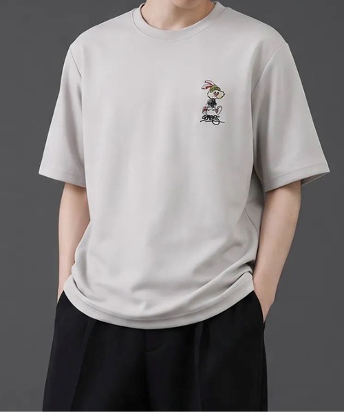 revertical（リバーティカル）の「ラビット キャラクター アートグラフィック バックプリント 半袖Tシャツ（Tシャツ/カットソー・メンズ・グレー/ブラック/ホワイト・MEDIUM/LARGE）」の13枚目の写真