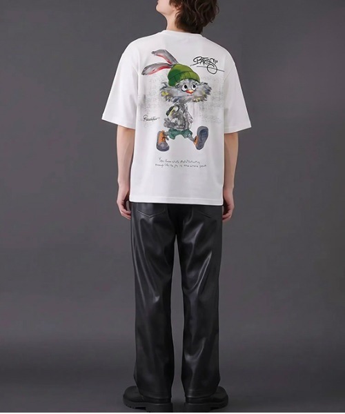 revertical（リバーティカル）の「ラビット キャラクター アートグラフィック バックプリント 半袖Tシャツ（Tシャツ/カットソー・メンズ・グレー/ブラック/ホワイト・MEDIUM/LARGE）」の7枚目の写真