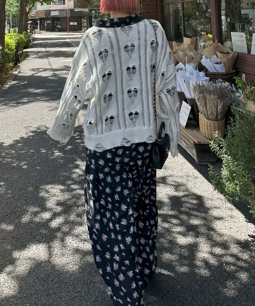 Alley Tokyo(アリートーキョー)の「花柄パジャマゆるパンツ(その他パンツ・レディース・ブラック/オフホワイト・FREE)」の15枚目の写真