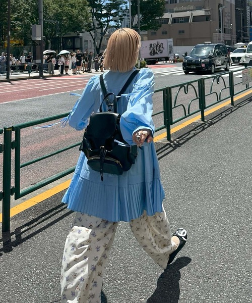 Alley Tokyo(アリートーキョー)の「花柄パジャマゆるパンツ(その他パンツ・レディース・ブラック/オフホワイト・FREE)」の18枚目の写真