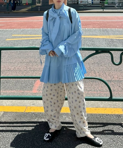 Alley Tokyo(アリートーキョー)の「花柄パジャマゆるパンツ(その他パンツ・レディース・ブラック/オフホワイト・FREE)」の16枚目の写真