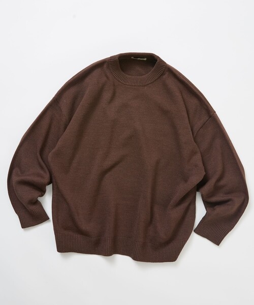 FREAK'S STORE(フリークスストア)の「限定展開 Relax Fit リラックスフィット イージーケア ウォッシャブル クルーネックニット(ニット/セーター・メンズ・ブルーグリーン/ブラウン/チャコールグレー/ネイビー/ブラック/グレー/レッド・MEDIUM/LARGE)」の18枚目の写真