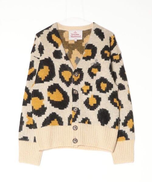 Vivienne Westwood MAN（ヴィヴィアンウエストウッドマン）の「PIXELATED LEOPARD BRUSHED CARDIGAN with MUFFLER（カーディガン/ボレロ・メンズ・イエロー系その他2・S）」の2枚目の写真