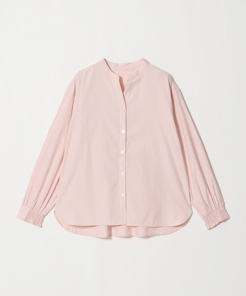A DAY IN THE LIFE UNITED ARROWS(アデイインザライフユナイテッドアローズ)の「スキッパー ボリュームスリーブ ブラウス <A DAY IN THE LIFE>(シャツ/ブラウス・レディース・シャーベット/ネイビー/ベージュ/ダークグレー・FREE)」の4枚目の写真