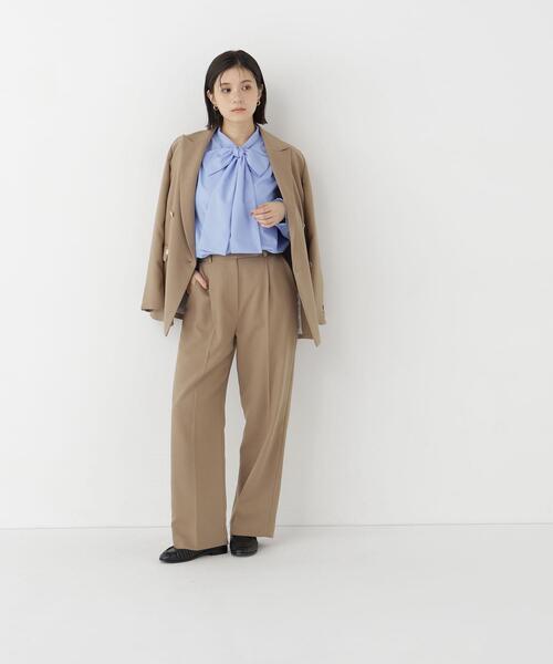NATURAL BEAUTY BASIC（ナチュラルビューティーベーシック）の「レースカフスリボンタイブラウス（シャツ/ブラウス・レディース・ブルー/オフホワイト・FREE）」の15枚目の写真