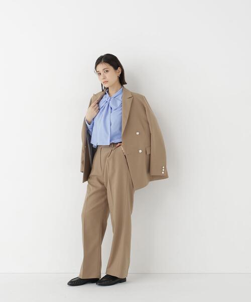 NATURAL BEAUTY BASIC（ナチュラルビューティーベーシック）の「レースカフスリボンタイブラウス（シャツ/ブラウス・レディース・ブルー/オフホワイト・FREE）」の17枚目の写真