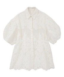 CLANE/クラネ/FLOWER LACE WAIST SHAPE TOPS