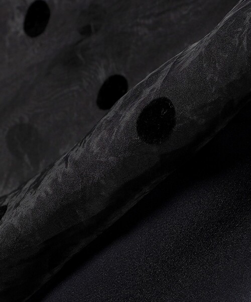 SHIPS any（シップス エニィ）の「〈手洗い可能〉シアー ドット コンビ ワンピース ［NAVY BLUE］（ワンピース・レディース・ネイビー/ベージュ・38/36）」の3枚目の写真
