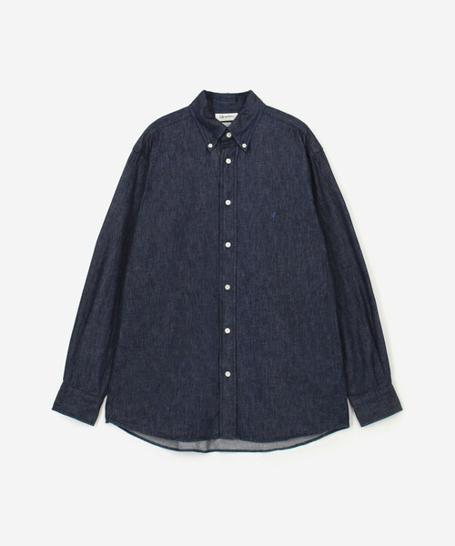 GYMPHLEX(ジムフレックス)の「Gymphlex | ライトデニム ボタンダウン長袖 シャツ MEN(シャツ/ブラウス・メンズ・インディゴブルー・L/XL)」の2枚目の写真