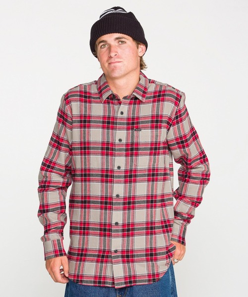 VOLCOM（ボルコム）の「VOLCOM メンズ CADEN PLAID LS 長袖シャツ 【2026年秋冬モデル】/ボルコムチェックシャツ（シャツ/ブラウス・メンズ・パープル系その他/ブラック系その他・SMALL/MEDIUM/LARGE/X-LARGE）」の9枚目の写真