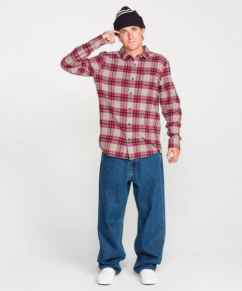 VOLCOM（ボルコム）の「VOLCOM メンズ CADEN PLAID LS 長袖シャツ 【2026年秋冬モデル】/ボルコムチェックシャツ（シャツ/ブラウス・メンズ・パープル系その他/ブラック系その他・SMALL/MEDIUM/LARGE/X-LARGE）」の3枚目の写真