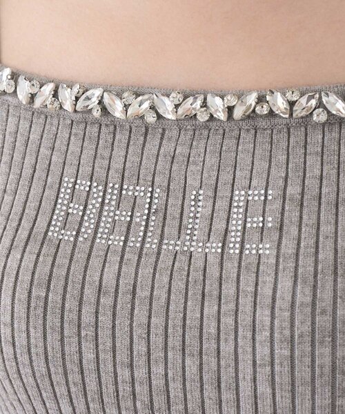 Belle Charme（ベルシャルム）の「【Belle Charme】Bijou Strap Knit Cami（キャミソール・レディース・トップグレー/オフホワイト/ブラック・FREE）」の13枚目の写真