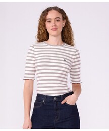 PETIT BATEAU | リブ編み半袖Tシャツ(Tシャツ/カットソー)