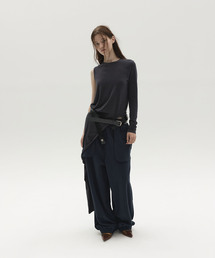 DIAGONAL WRAP TOP (ネイビー)