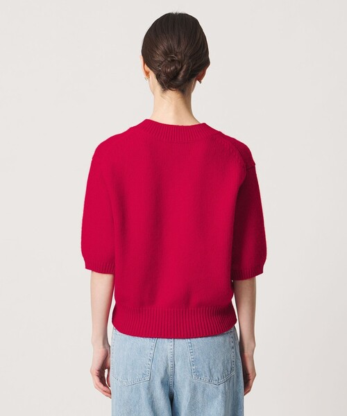 UNITED ARROWS(ユナイテッドアローズ)の「CA/W ハーフスリーブ Vネック ニット(ニット/セーター・レディース・レッド/グレー系/ネイビー・FREE)」の15枚目の写真
