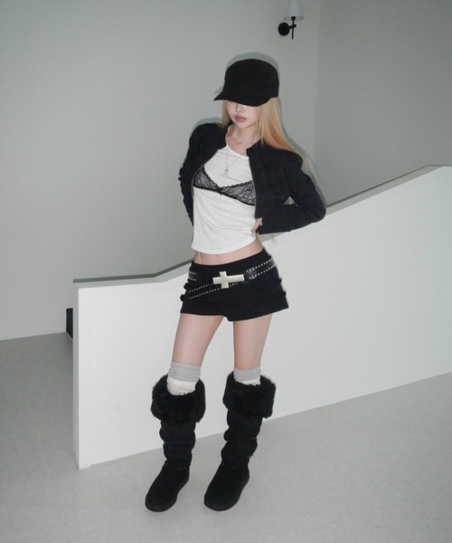 THEAIRTOWN(ジエアタウン)の「embo napoleon crop jk(その他アウター・レディース・ブラック/グレー・FREE)」の16枚目の写真