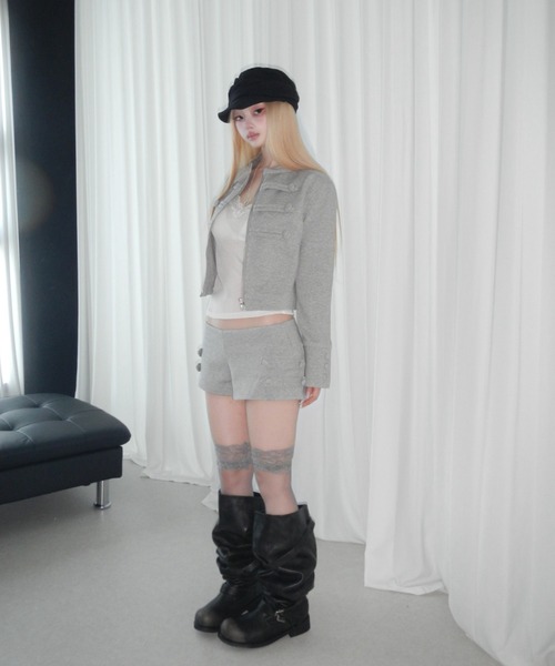 THEAIRTOWN(ジエアタウン)の「embo napoleon crop jk(その他アウター・レディース・ブラック/グレー・FREE)」の10枚目の写真