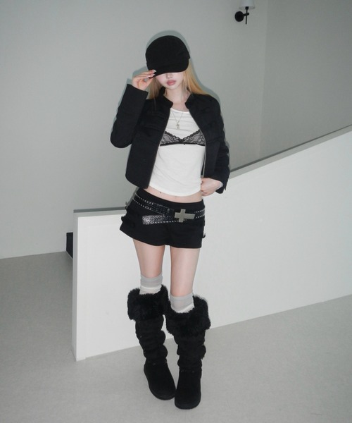 THEAIRTOWN(ジエアタウン)の「embo napoleon crop jk(その他アウター・レディース・ブラック/グレー・FREE)」の17枚目の写真