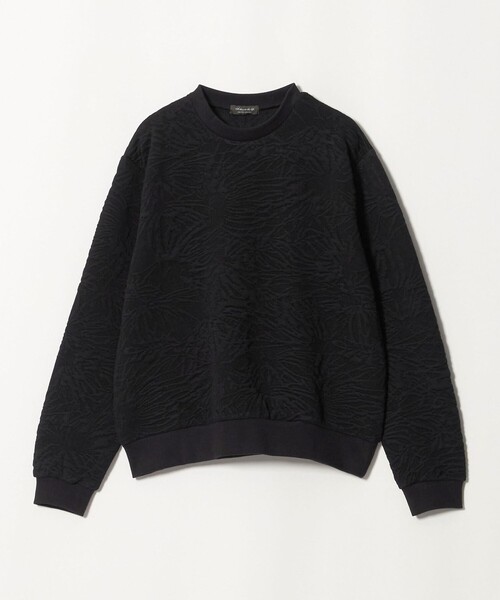 A DAY IN THE LIFE UNITED ARROWS(アデイインザライフユナイテッドアローズ)の「パフジャガード クルーネックプルオーバー<A DAY IN THE LIFE>(Tシャツ/カットソー・レディース・モカ/オフホワイト/ブラック・FREE)」の2枚目の写真
