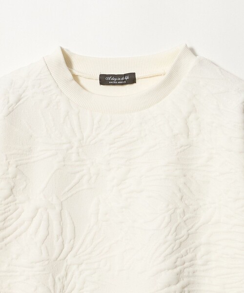 A DAY IN THE LIFE UNITED ARROWS(アデイインザライフユナイテッドアローズ)の「パフジャガード クルーネックプルオーバー<A DAY IN THE LIFE>(Tシャツ/カットソー・レディース・モカ/オフホワイト/ブラック・FREE)」の9枚目の写真