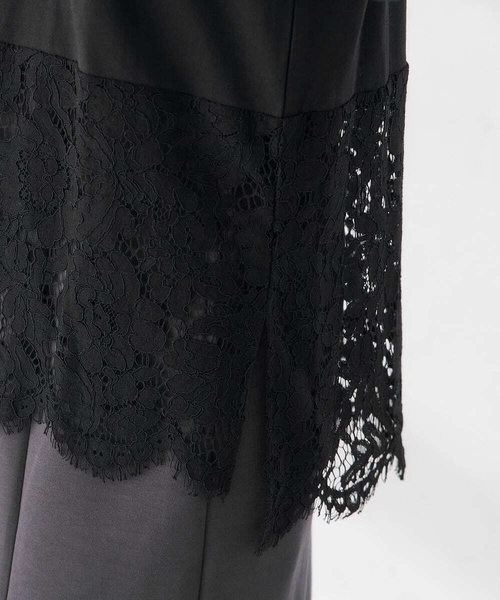 a.v.v(アーヴェヴェ)の「レース ヘム ロンT(Tシャツ/カットソー・レディース・ホワイト/ブラック・38/40)」の10枚目の写真