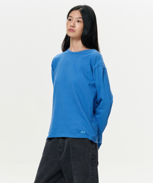 ERA(エラ)の「WOMEN ERA ヴィンテージコットン ロングスリーブT - ブルー(Tシャツ/カットソー・レディース・その他・SMALL/MEDIUM)」の1枚目の写真