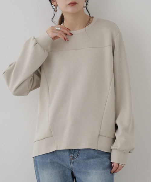 BRODIAEA(ブローディア)の「BRODIAEA ダンボール×ニットドッキングカットソー(Tシャツ/カットソー・レディース・ブラック/ベージュ/グリーン/ローズ・40)」の14枚目の写真