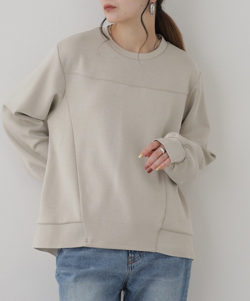 BRODIAEA(ブローディア)の「BRODIAEA ダンボール×ニットドッキングカットソー(Tシャツ/カットソー・レディース・ブラック/ベージュ/グリーン/ローズ・40)」の15枚目の写真