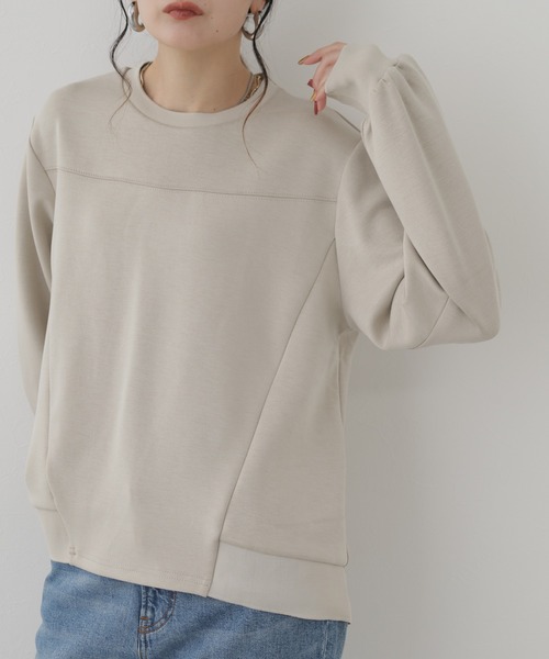 BRODIAEA(ブローディア)の「BRODIAEA ダンボール×ニットドッキングカットソー(Tシャツ/カットソー・レディース・ブラック/ベージュ/グリーン/ローズ・40)」の17枚目の写真