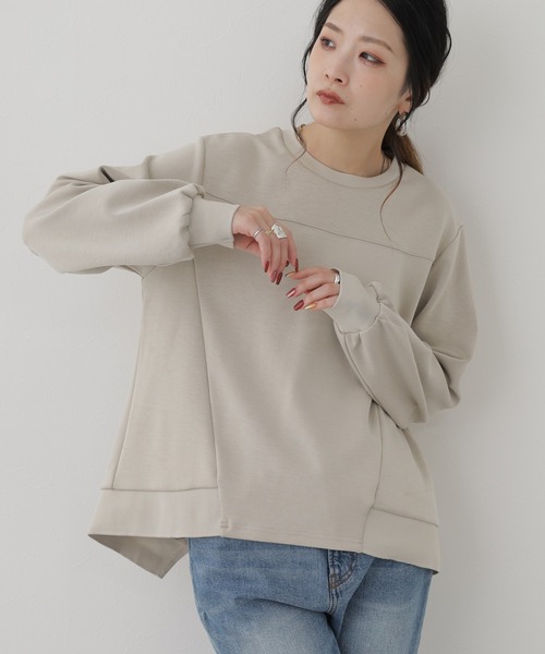BRODIAEA(ブローディア)の「BRODIAEA ダンボール×ニットドッキングカットソー(Tシャツ/カットソー・レディース・ブラック/ベージュ/グリーン/ローズ・40)」の19枚目の写真