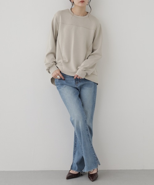 BRODIAEA(ブローディア)の「BRODIAEA ダンボール×ニットドッキングカットソー(Tシャツ/カットソー・レディース・ブラック/ベージュ/グリーン/ローズ・40)」の20枚目の写真