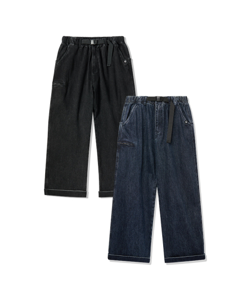 LIFE WORK(ライフワーク)の「L3 ヴィンテージベルテッドデニムパンツ(デニムパンツ・レディース・ブラック/ネイビー・LARGE/MEDIUM/SMALL)」の3枚目の写真