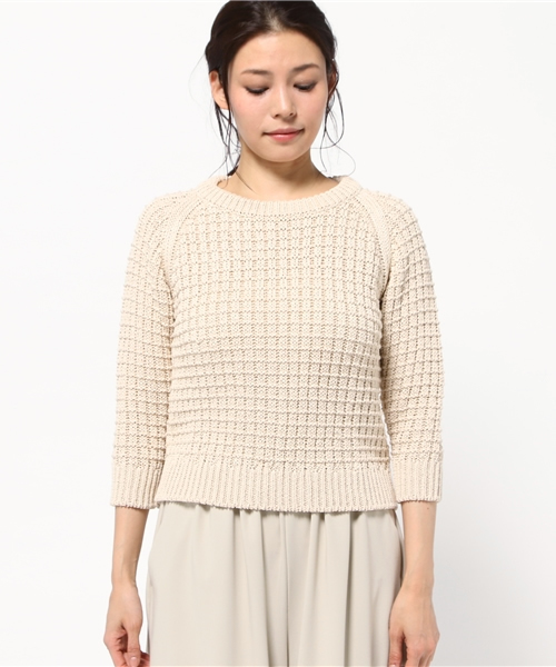 beautiful people（ビューティフルピープル）の「beautiful　people　ビューティフルピープル（ニット/セーター・レディース・アイボリー・FREE）」の2枚目の写真