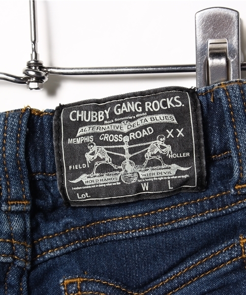 CHUBBYGANG（チャビーギャング）の「ストレッチデニム　スキニーハーフパンツ（デニムパンツ・キッズ・インディゴブルー・80/90）」の8枚目の写真