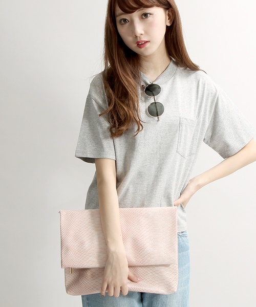 WEGO（ウィゴー）の「WEGO/アニマル柄クラッチバッグ（クラッチバッグ・レディース・グリーン/ピンク/その他1/ブラック・FREE）」の3枚目の写真